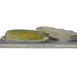 Belle Maison French Classic White Porcelain Corn Dishes Set Of 4 1989  Japan